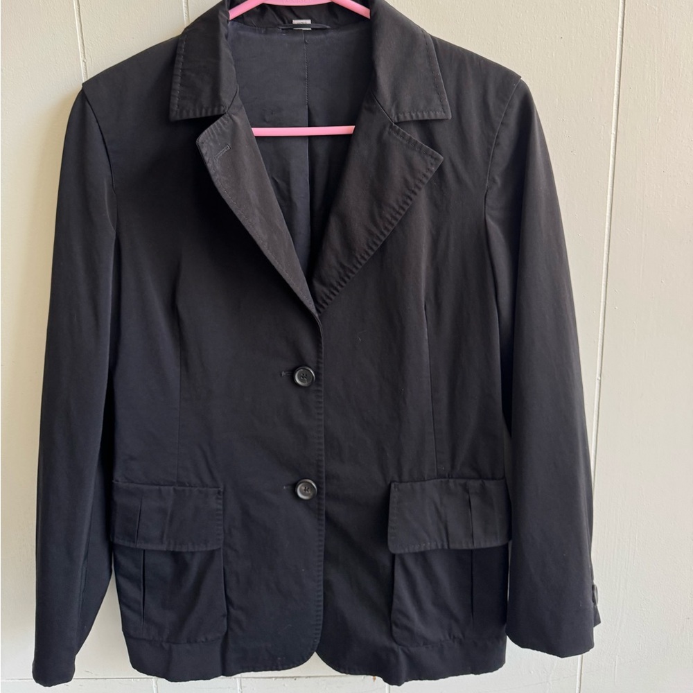 Jil Sander Black Blazer with Notched Lapels